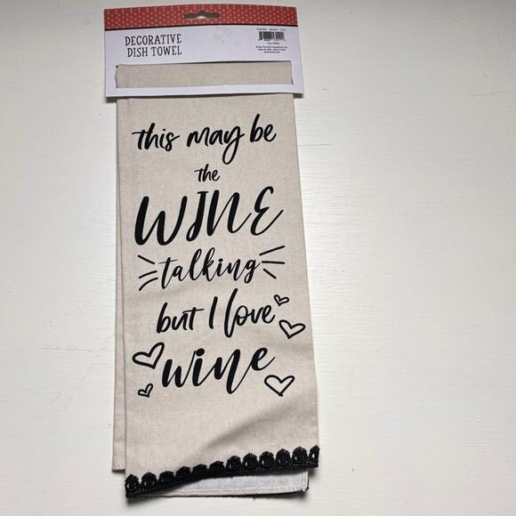 Decorative Dish & Hand Towel with Wine Theme NWT - Picture 1 of 6